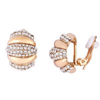 Simple Electroplated Color And Rhinestone Earrings Nhas134409 main image 8