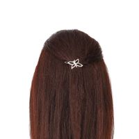 Ventes Directes D'usine En Europe Et En Amérique Croix Frontière Fourniture En Gros Simple Nouveau Cheveux Accessoires Creux Lotus Diamant Cheveux Clip Côté Clip Femelle main image 3