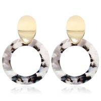 Round Acrylic Acetate Plate Earrings Nhct134427 main image 3