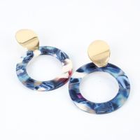 Round Acrylic Acetate Plate Earrings Nhct134427 main image 4