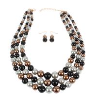 Fashion Multi-color Handmade Imitation Beads Multi-layer Necklace Nhct134439 main image 1