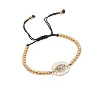 Micro-inlaid Colored Zircon Eye-shaped Copper Bead Woven Bracelet Nhyl134458 main image 3