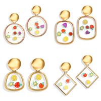 Creative Simple Epoxy Fruit Shaped Alloy Earrings Nhpj134493 main image 1