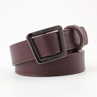 Fashion Woman Leather Metal Smooth Buckle Belt Strap For Dress Jeans Nhpo134100 sku image 2