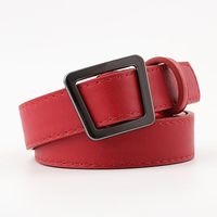 Fashion Woman Leather Metal Smooth Buckle Belt Strap For Dress Jeans Nhpo134100 sku image 3