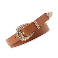 Fashion Retro Woman Leather Metal Buckle Belt Strap For Dress Jeans Nhpo134118 sku image 5