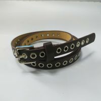 Fashion Woman Leather Metal Hole Buckle Belt Strap For Dress Jeans Nhpo134123 sku image 7