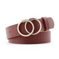 Fashion Woman Leather Metal Buckle Belt Strap For Dress Jeans Nhpo134132 sku image 5