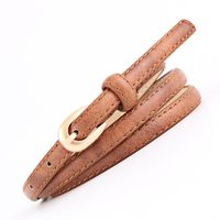 Fashion Woman Faux Leather Metal Buckle Thin Belt Strap For Jeans Dress Multicolor Nhpo134166 sku image 4