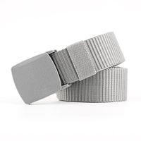 Fashion Men Canvas Smooth Buckle Thin Belt Strap For Pants Multicolor Nhpo134189 sku image 2