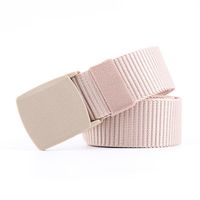 Fashion Men Canvas Smooth Buckle Thin Belt Strap For Pants Multicolor Nhpo134189 sku image 5