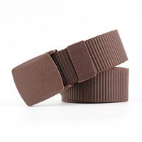 Fashion Men Canvas Smooth Buckle Thin Belt Strap For Pants Multicolor Nhpo134189 sku image 6