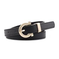 Fashion Woman Faux Leather Metal Buckle Thin Belt Strap For Jeans Dress Candy Color Nhpo134194 sku image 3