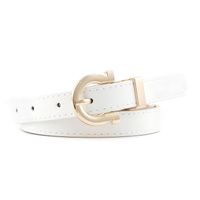 Fashion Woman Faux Leather Metal Buckle Thin Belt Strap For Jeans Dress Candy Color Nhpo134194 sku image 5