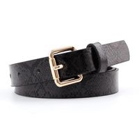 Fashion Woman Imitation Leather Snake Metal Buckle Thin Belt Strap For Jeans Multicolor Nhpo134197 sku image 4