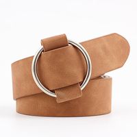 Rond Couleur Unie Faux Cuir Le Fer Femmes Ceintures En Cuir sku image 5