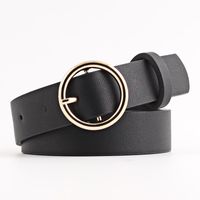 Fashion Woman Imitation Leather Pin Buckle Belt Strap For Jeans Multicolor Nhpo134263 sku image 1