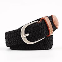 Fashion Woman Elastic Braided Pin Buckle Belt Strap For Jeans Multicolor Nhpo134266 sku image 1