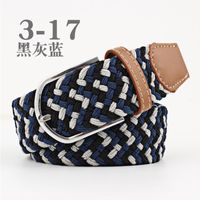 Fashion Unisex Elastic Braided Pin Buckle Belt Strap For Jeans Multicolor Nhpo134268 sku image 12