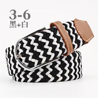 Fashion Unisex Elastic Braided Pin Buckle Belt Strap For Jeans Multicolor Nhpo134268 sku image 17