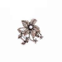 Fashion Alloy Rhinestone-studded Flower Brooch Nhqd134300 sku image 1