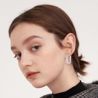 Fashion Rhinestone O-geometry Earrings (single) Nhnt134362 sku image 1