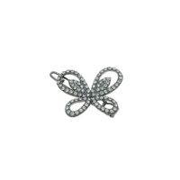 Simple Geometric Flower Butterfly Hollow Rhinestone-studded Hair Accessories Nhhn134397 sku image 3