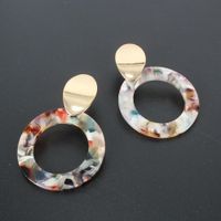 Round Acrylic Acetate Plate Earrings Nhct134427 sku image 2