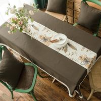 Fashion Cotton And Linen Solid Color Lace Tablecloth Kitchen Living Room Multi Types Nhsp134596 main image 8
