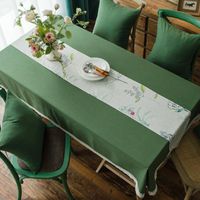 Fashion Cotton And Linen Solid Color Lace Tablecloth Kitchen Living Room Multi Types Nhsp134596 main image 10