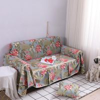 Comfortable Flower Print Sofa Cover Towel Slipcover Cushion For Multiple Seats Nhsp134612 main image 3