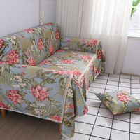 Comfortable Flower Print Sofa Cover Towel Slipcover Cushion For Multiple Seats Nhsp134612 main image 4