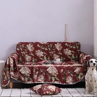 Grenz Überschreitende Versorgung Retro Bequeme Amerikanische Pflanzen Druck Sofa Handtuch Sofa Abdeckung Kombination Sofa main image 1