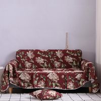 Grenz Überschreitende Versorgung Retro Bequeme Amerikanische Pflanzen Druck Sofa Handtuch Sofa Abdeckung Kombination Sofa main image 4