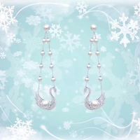 Court Luxury Love Bird Zircon Beads Long Earrings Nhbr134636 main image 6