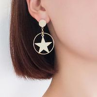 Womens Star Plating Alloy Earrings Nhll134713 main image 4