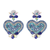 52344 Jujia Neue Europäische Und Amerikanische Kreative Jane Eyre Herzförmige Ohrringe Ohrringe Farbe Diamant Ohrringe Persönlichkeit All-match Frauen sku image 1