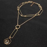 Womens Floral Electroplated Aluminum Necklaces Nhct130492 main image 4