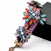 Womens Floral Rhinestone Alloy Bracelets &amp; Bangles Nhqd130526 main image 3