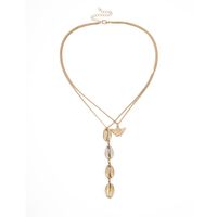 Simple Shell Fringe Little Angel Multilayer Alloy Necklace Nhxr130558 main image 5