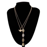 Europe Et En Amérique Croix Frontière Ornement Rétro Personnalisé Ange Multi-couche Collier Simple Shell Gland Pendentif Collier Pour Les Femmes main image 4