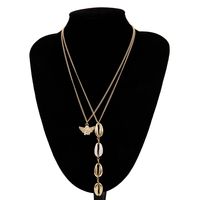 Simple Shell Fringe Little Angel Multilayer Alloy Necklace Nhxr130558 main image 4