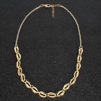 Simple And Versatile National Wind Wave Simian Alloy Shell Necklace Nhct130580 main image 5