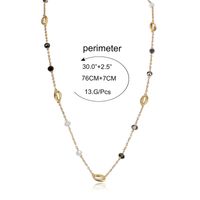 Simple Shell Glass Beads Link Mix Alloy Necklace Nhct130621 main image 6