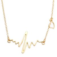Fashion Simple Notes Ecg Heart Frequency Alloy Necklace Nhpj130623 main image 5