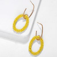 Explosion Style Cool Rice Beads Circle Alloy Earrings Nhjq130686 main image 4
