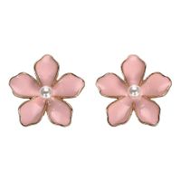 Européen Et Américain Simple Gracieux Fantasy Alliage Fleur Perle Fleur Gouttes Pour Les Oreilles D'été Rafraîchissant De Perle Femmes Boucles D'oreilles main image 7