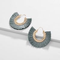 Fashion Openwork Line Ear Fringed Row Of Whiskered Alloy Earrings Nhlu130715 main image 4