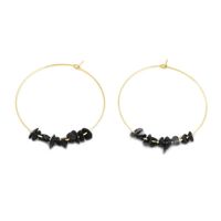 Fashion Big Ring Natural Agate Gravel Earrings Nhyl130647 sku image 1