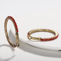 Fashion Creative Ring Hang Buckle With Rhinestone Alloy Earrings Nhjq130706 sku image 5